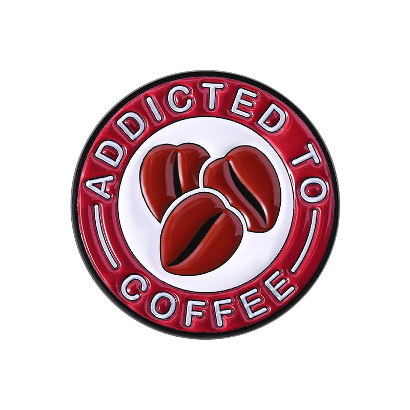Coffee Brings Happiness Enamel Pin Kittens Puppies And Coffee Beans Brooch Lapel Metallic Pins Badge Jewelry Accessory