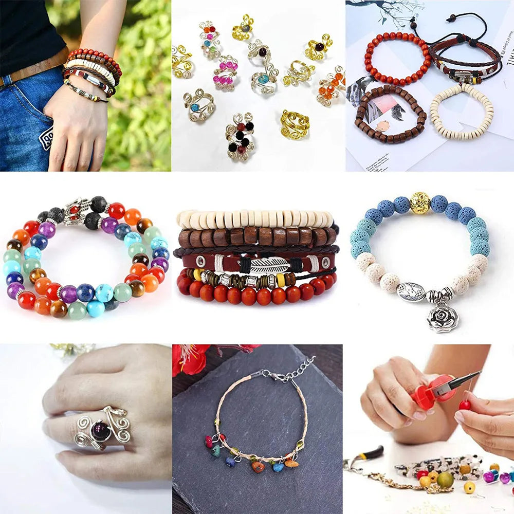2456-Piece Deluxe DIY Bead Jewelry Making Kit - Includes Beads, Findings, and Accessories