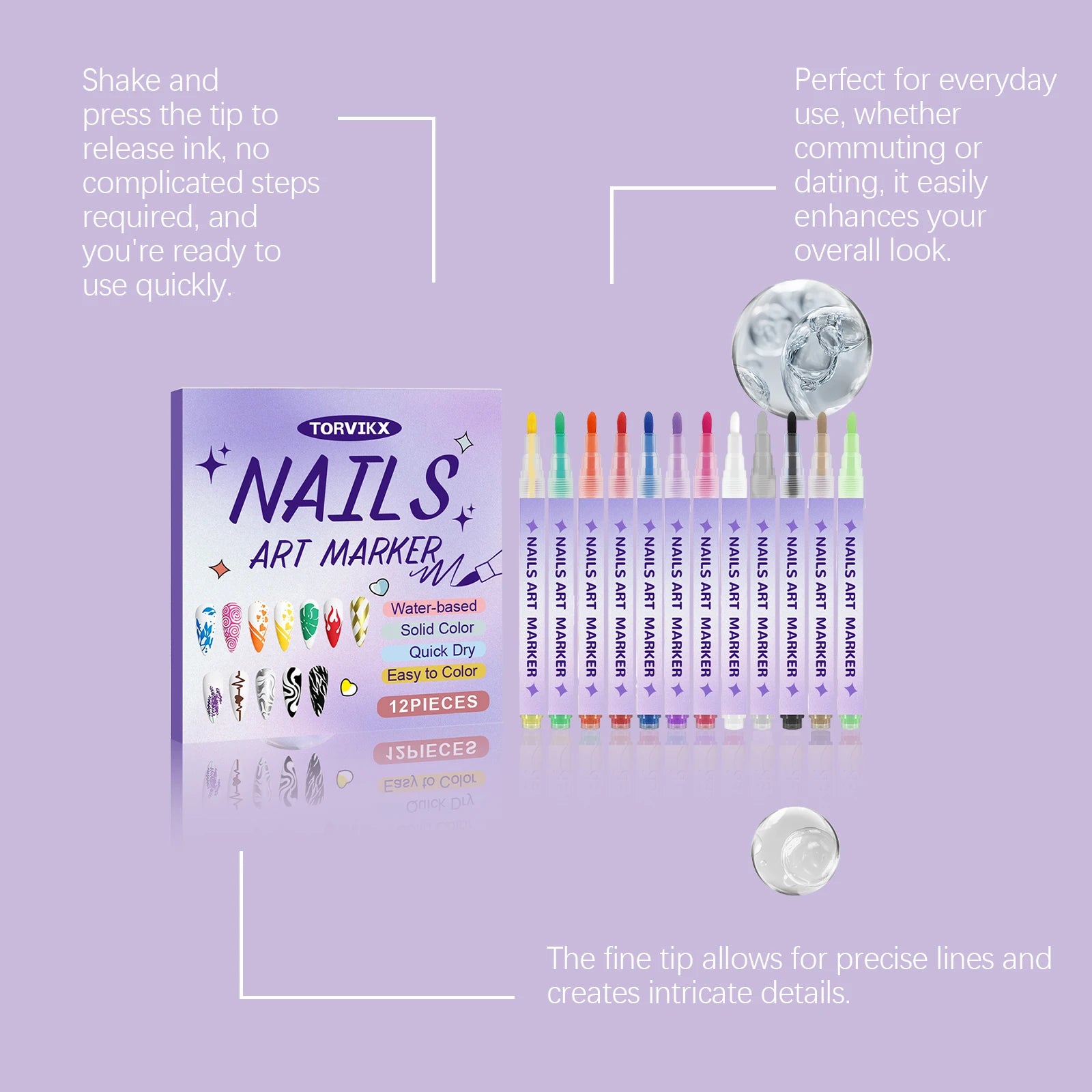 Nail Acrylic Graffiti Pen Drying Acrylic Paint Markers
