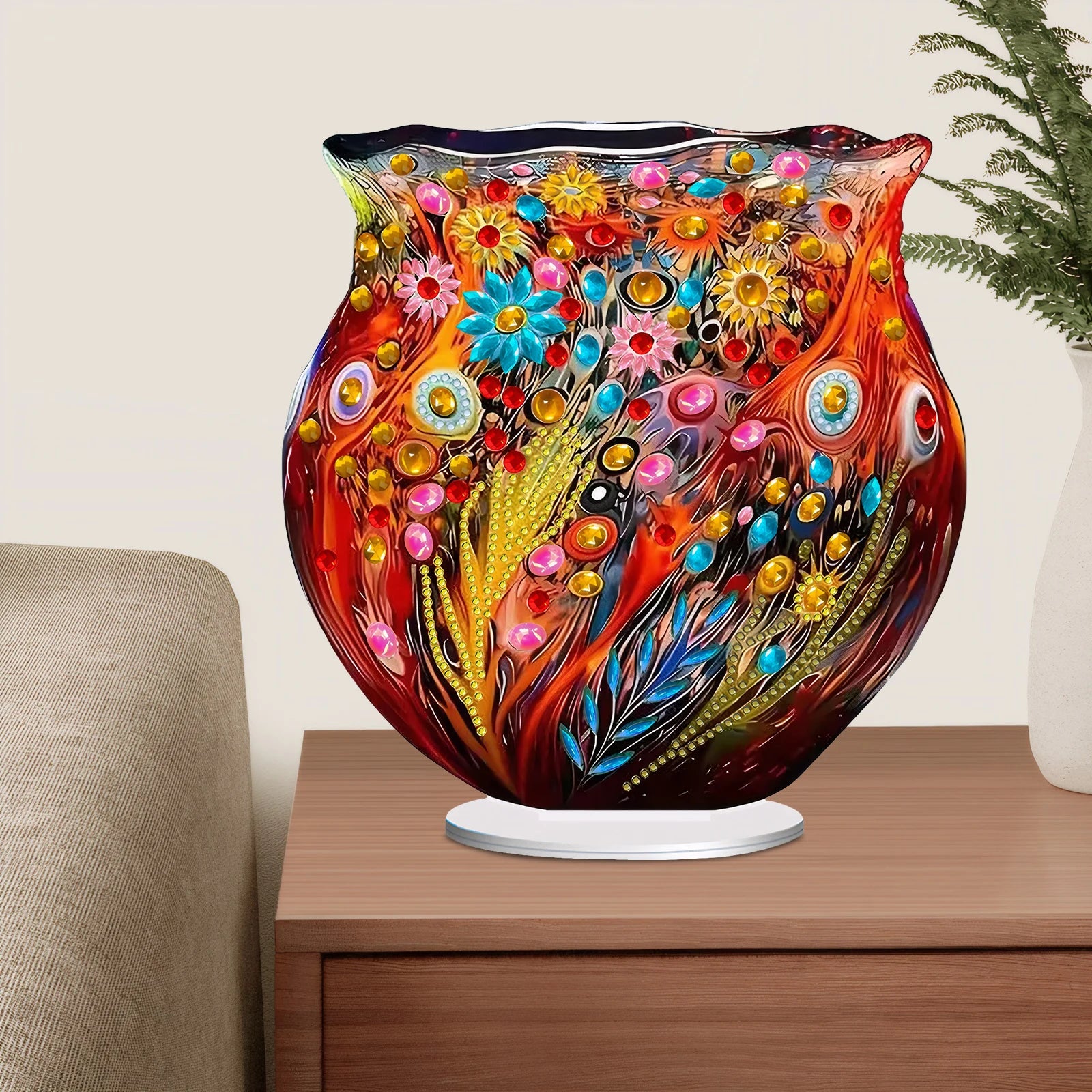 Acrylic Special Shape Flowers Diamond Art Paintings Kits.