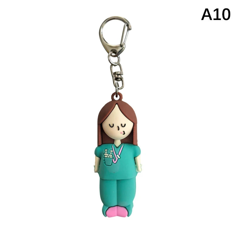 1PCS PVC Ampoule Bottle Opener Keychain Syringe-Shaped Cutter Nurse Doctor Aid Medication Vial Breaker Tool