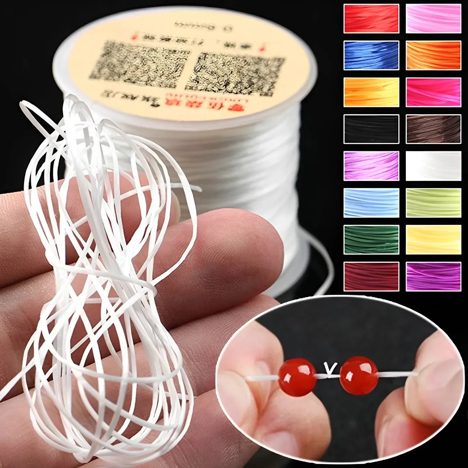 10M/Roll Strong Elastic Crystal Beading Cord for Bracelets Stretch Thread