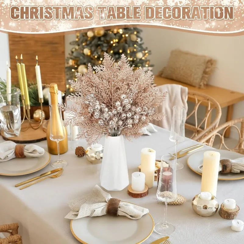 10Pcs Glitter Christmas DecorationDecor DIY Wreath Gift Accessories