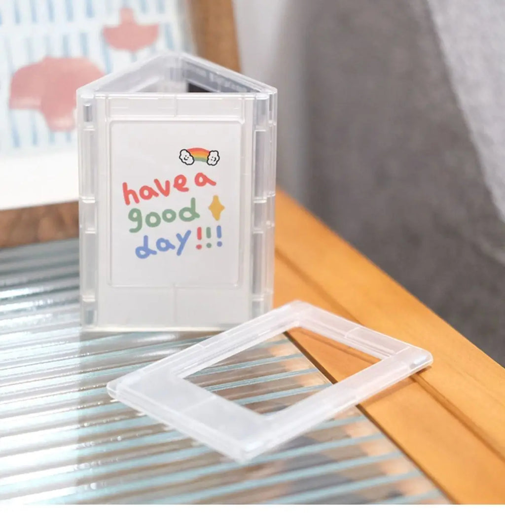 3-inch minimalist Polaroid photo frame with magnetic transparent acrylic photo card display