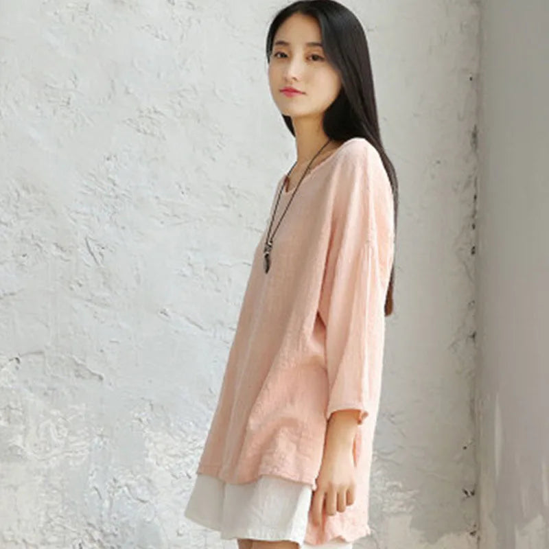 Soft Thin Linen Cotton Fabric Solid Color Organic Material Pure Natural Flax For Sewing
