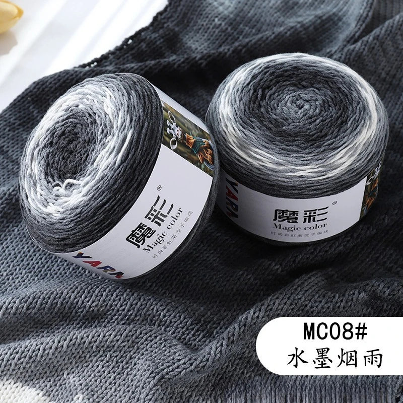Cake Yarn for Knitting Crochet Gradient Color Medium Worsted Soft  for DIY Scarf