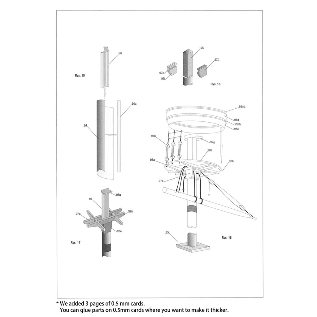 Paper boat model DIY battleship paper model sailboat model Unassembled Kit