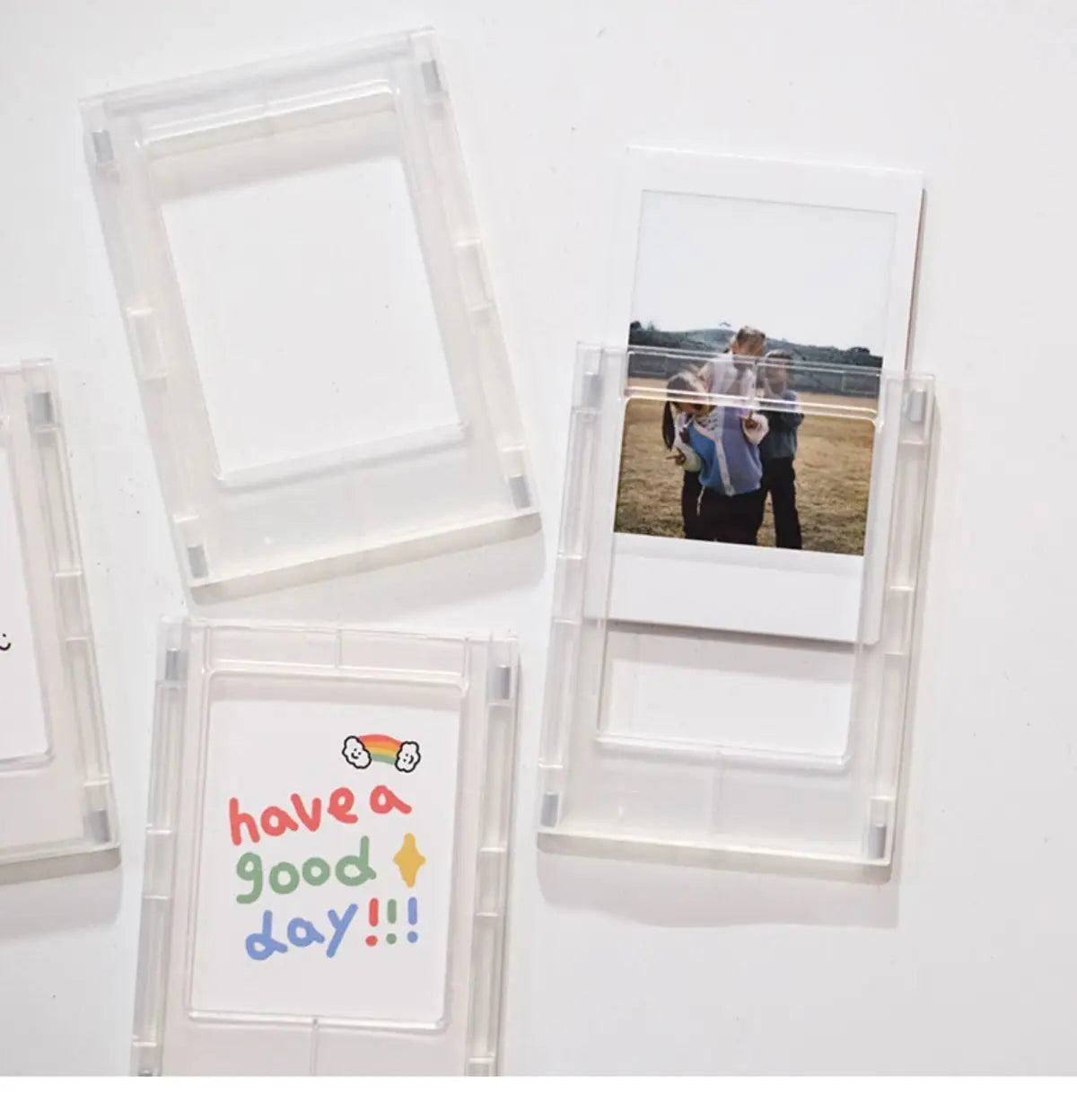 3-inch minimalist Polaroid photo frame with magnetic transparent acrylic photo card display