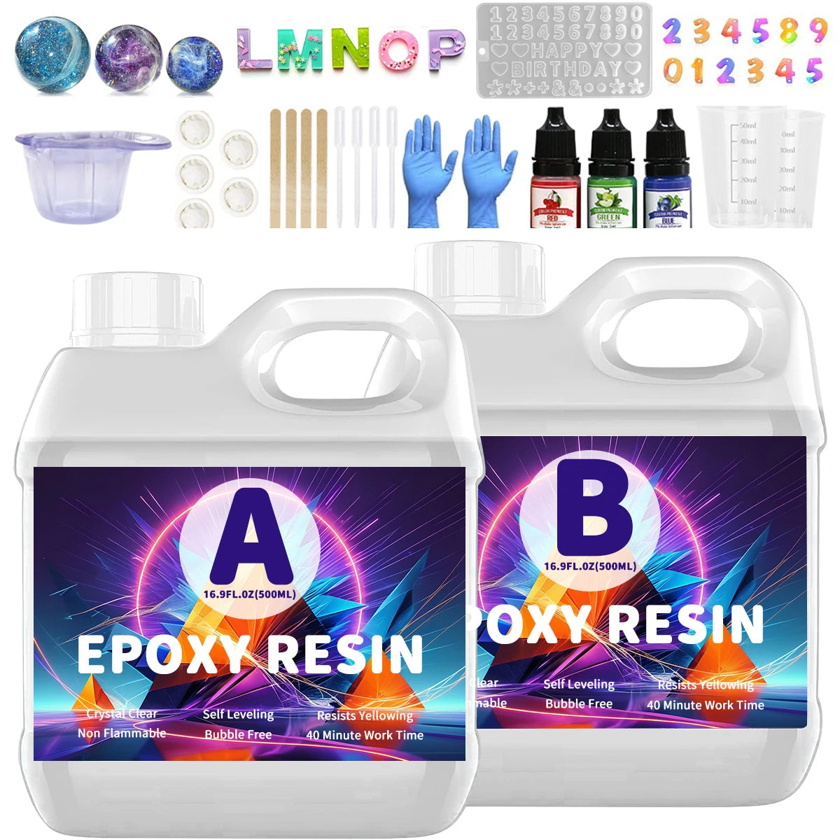 500ml 1:1AB Epoxy Resin Gule Fast Curing