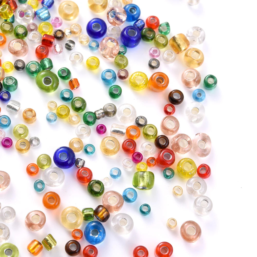 1000/500/200Pcs Glass Transparent Seed Bead Spacing Beads