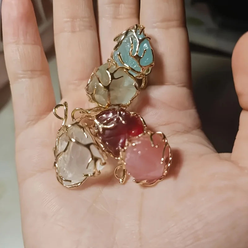 6pcs Branch Pendant Tray Set, for DIY Handmade Jewelry Making Materials
