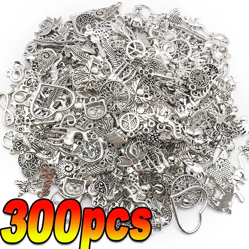 100-300pcs Tibetan Silver Mixed Pendant Animals Charms Beads for Jewelry Making Bracelet Earrings Necklace DIY Craft Art Charms