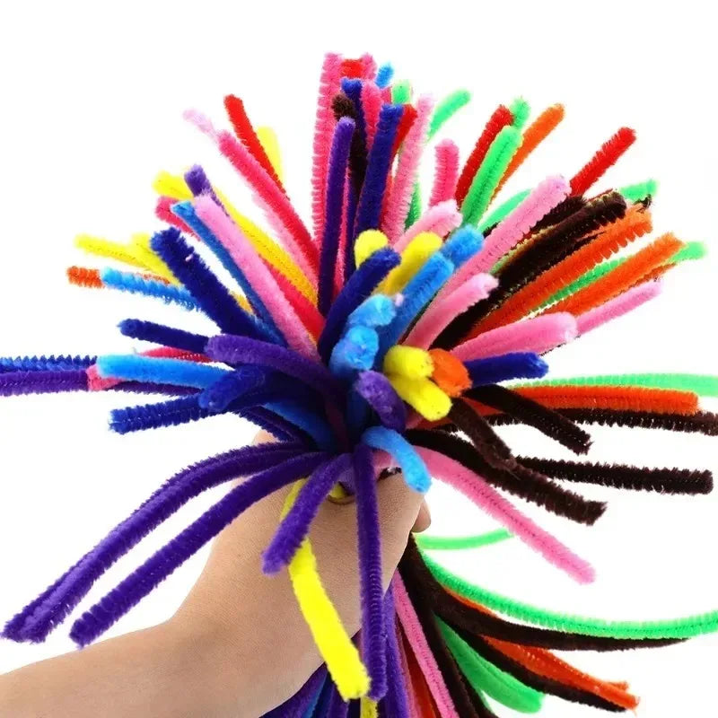 1000/10pcs Colorful Twisting fluffy Pipe Cleaners Stems