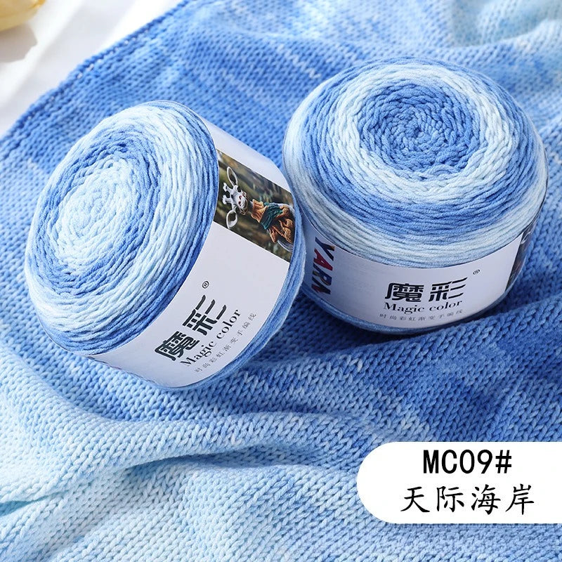 Cake Yarn for Knitting Crochet Gradient Color Medium Worsted Soft  for DIY Scarf