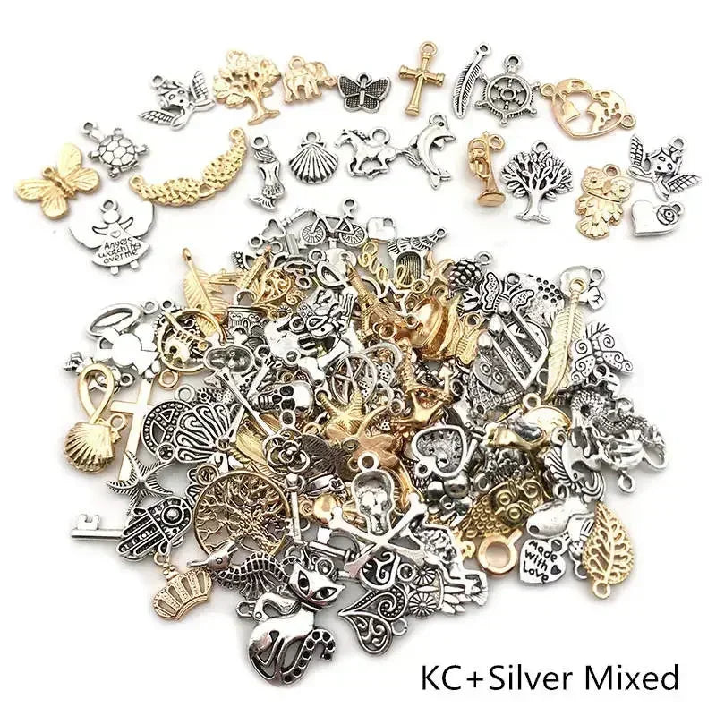 100-300pcs Tibetan Silver Mixed Pendant Animals Charms Beads for Jewelry Making Bracelet Earrings Necklace DIY Craft Art Charms