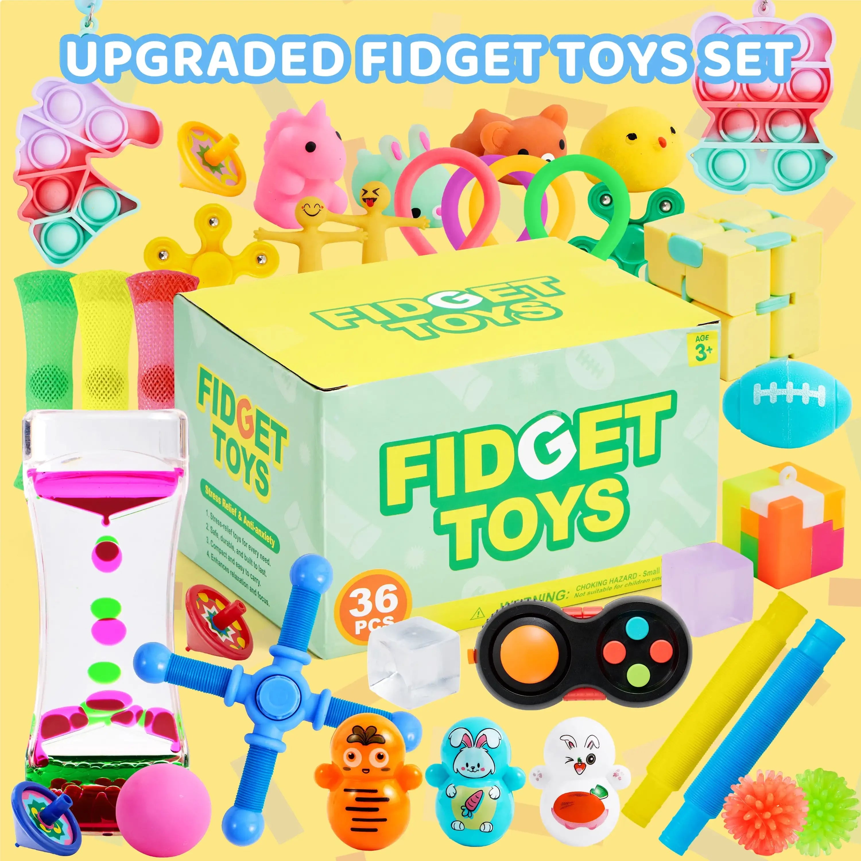 60 Pack Party Gifts Fidget Toys Adults Treasure Box Toys Classroom Prizes Stress Relief Gifts