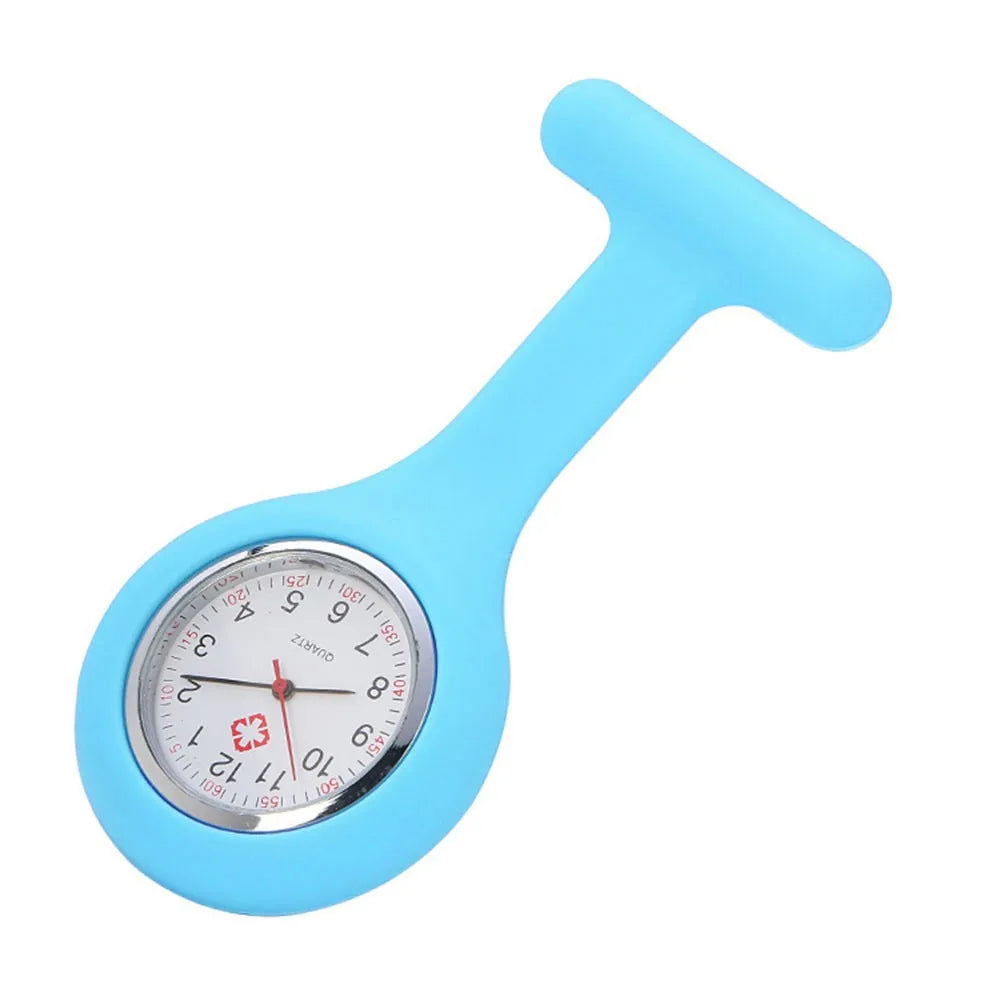 Silicone Nurse Watch Pocket Watches Mini Cute Medical Watch Lockable Pins Nurse Clip Watch Women Men Hanging Quartz Watches