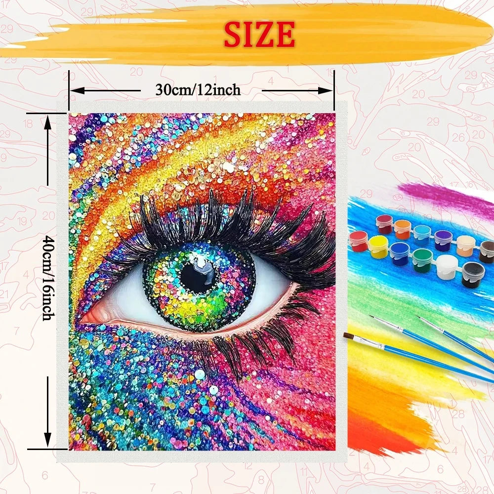 Colorful Eye Paint By Numbers For Adult