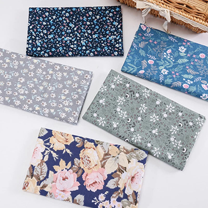 5Pcs/Set 25cmX25cm  Quilting Cloth Patchwork Needlework Handmade DIY Material