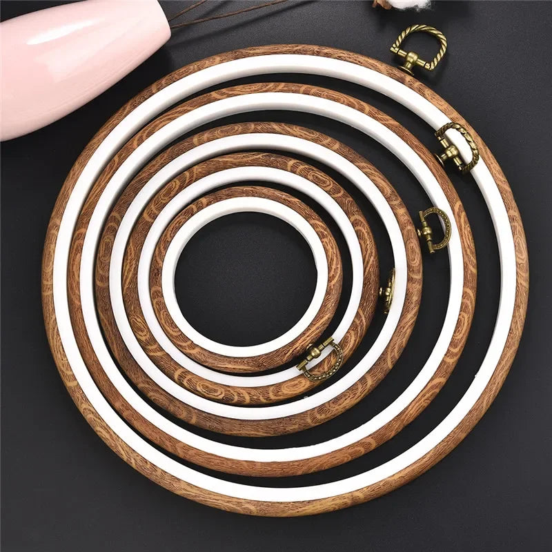 Round Wooden  Embroidery Hoop Rings For DIY Cross Stitch