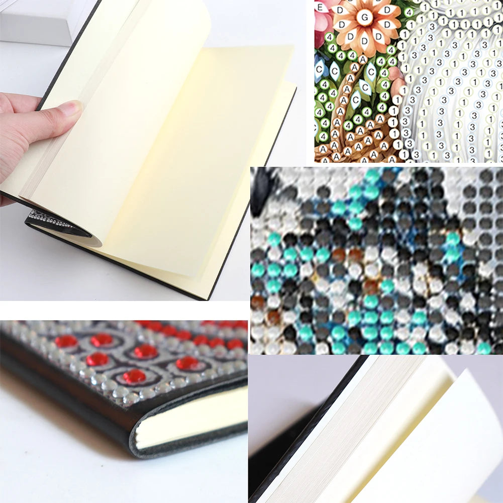 5D DIY Owl Diamond Art Painting Kit Crystal Notepad Sketchbook