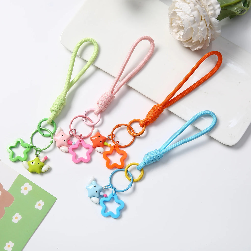 1pcs Multicolor Star Keyring Lobster Clasp Hooks, Jewelry DIY