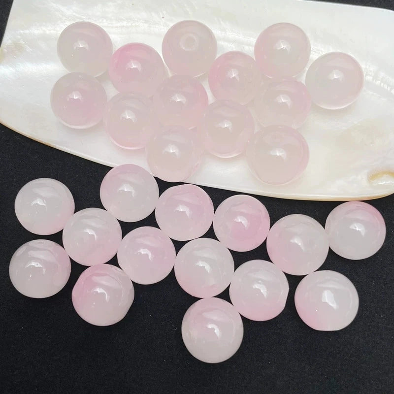 50pcs 8/10mm Dual Color Glass Round Loose Spacer Beads Jewelry Making