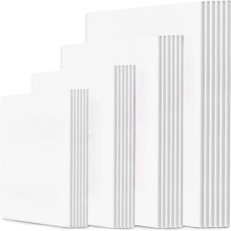 6pcs Canvas Board For Painting Cotton Blank Primed White