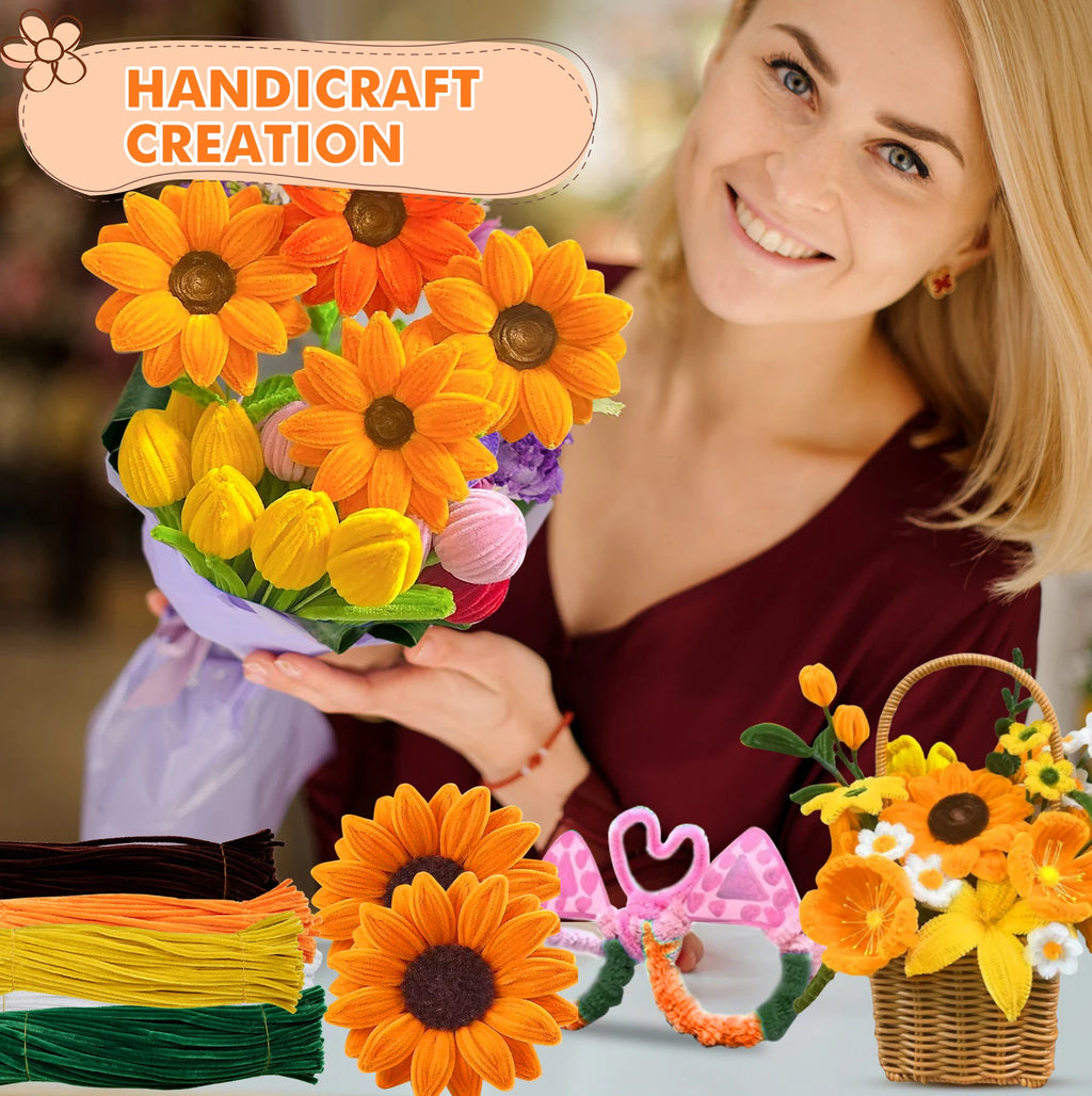 500pcs Pipe Cleaners Chenille Stems