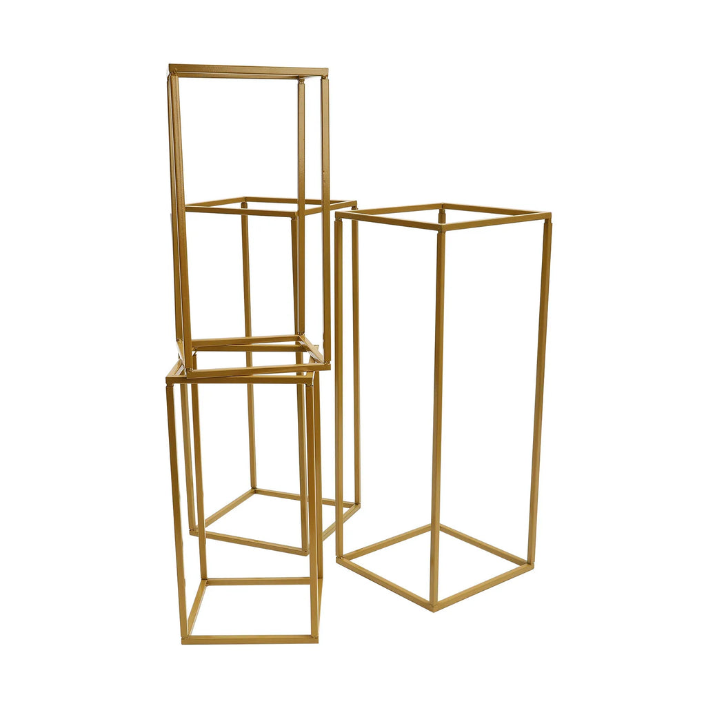 4 Piece Gold 
Flower Stand Set  Tall  DIY Decoration Holder