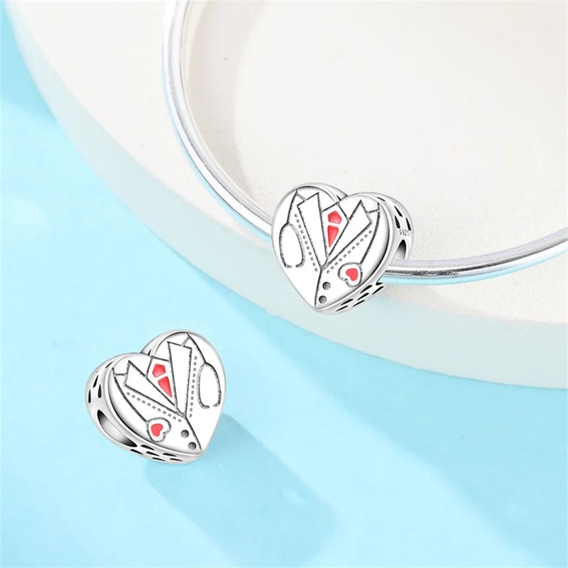Original 925 Sterling Silver Charm Beads Medical Series