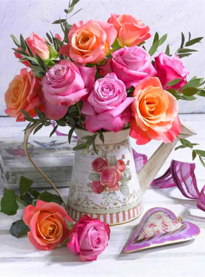 5D 120 Colors AB Fairy Dust Diamond Painting Flowers Mosaic Kits Full Square Round Embroidery DIY Gift Home Decoration