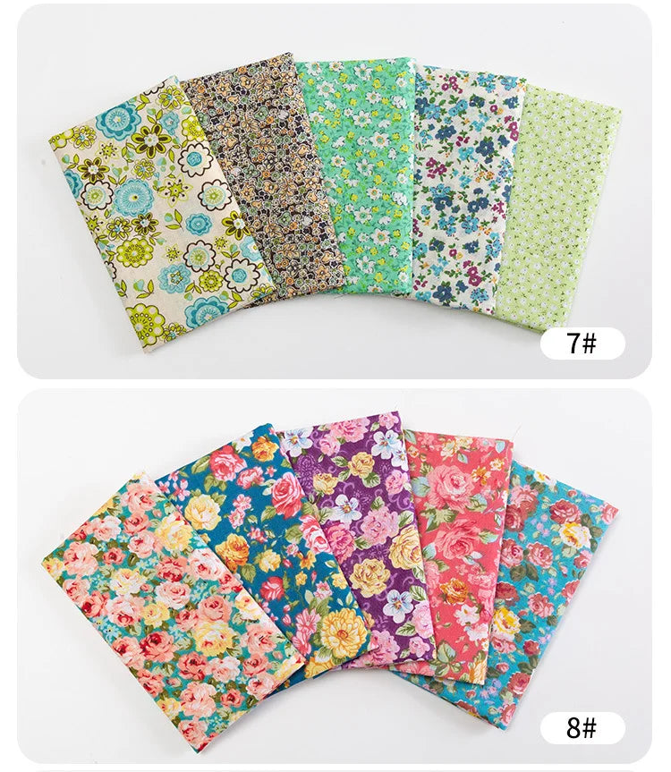 5Pcs/Set 25cmX25cm  Quilting Cloth Patchwork Needlework Handmade DIY Material