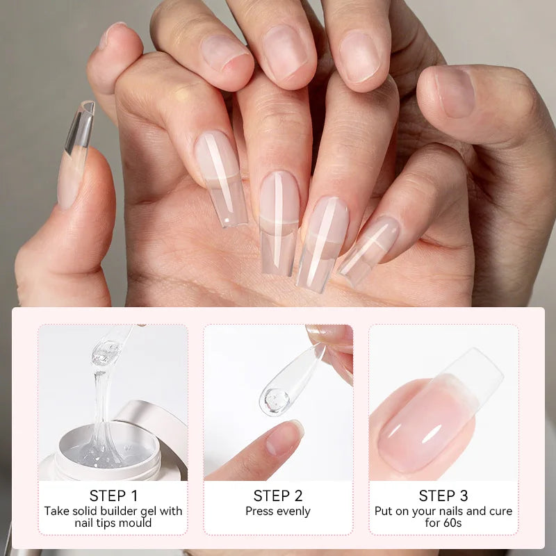 Clear Non-Stick Gel Nail Polish 5D Shaping/Sculpting/Carving Hard Gel DIY Nail Art at Home