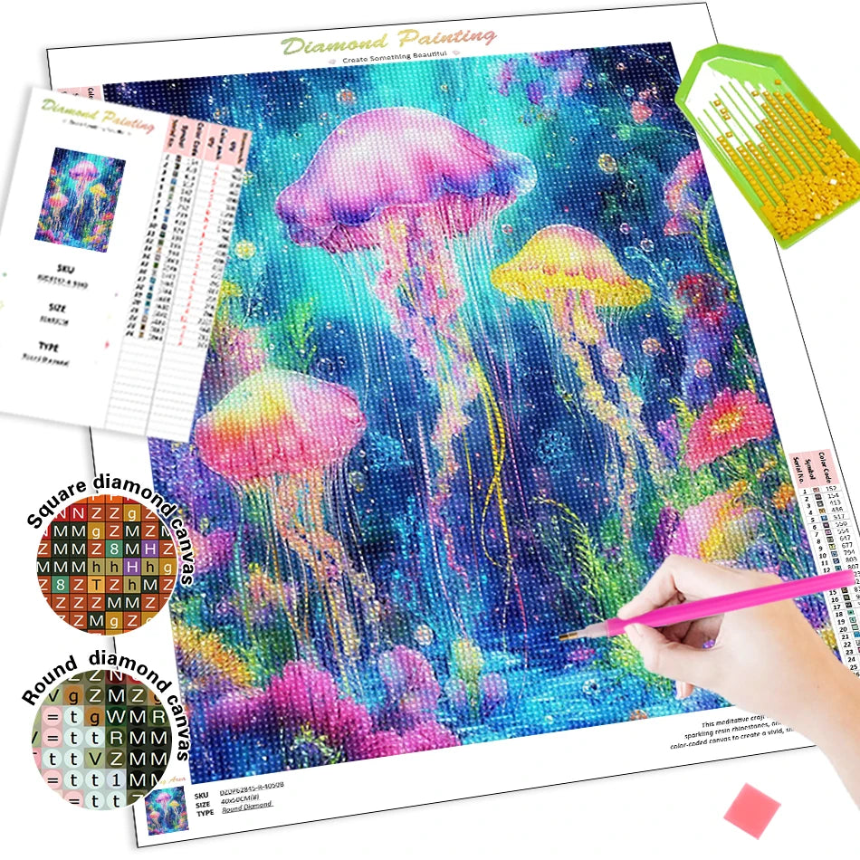 Diamond Painting Kits, Abstract object scenery, Drawings with Diamonds.