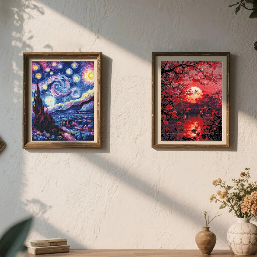 6 Kinds Of Patterns Scenery Animals Diamond Painting Art Kits 5D