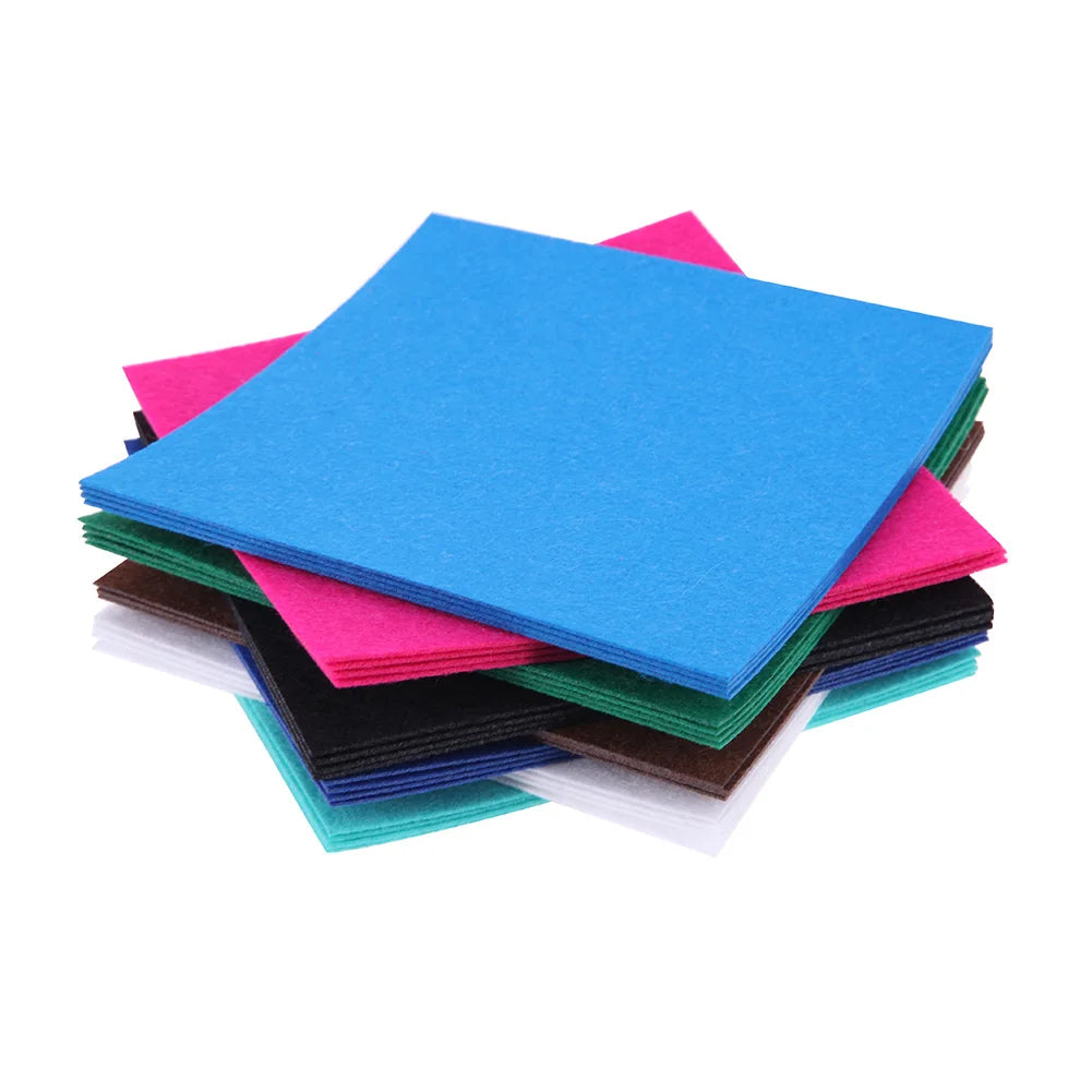 40pcs Felt Fabric DIY Crafts 10x10cm Felt Sheets Patchwork