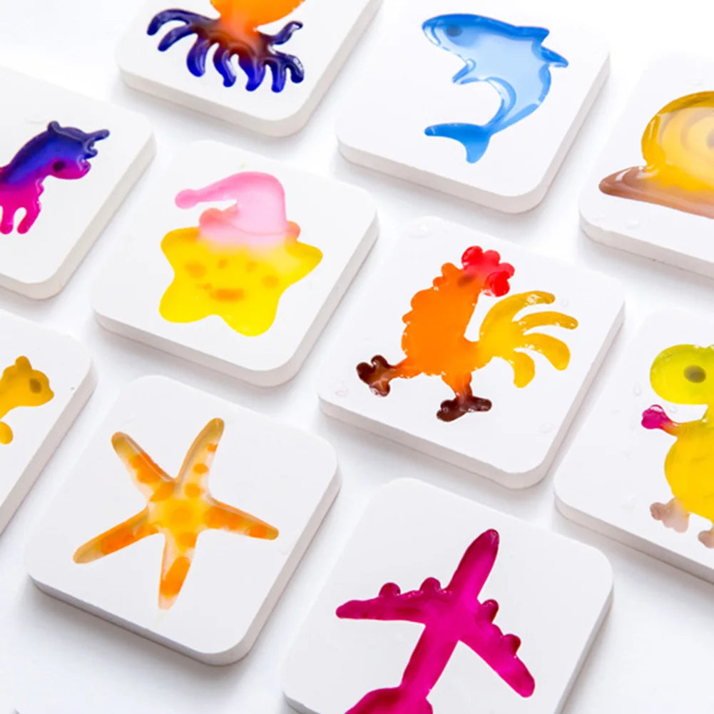 DIY Magic Water Kids Handmade Craft Painting Stickers Fairy Gel Ocean MoldEducation