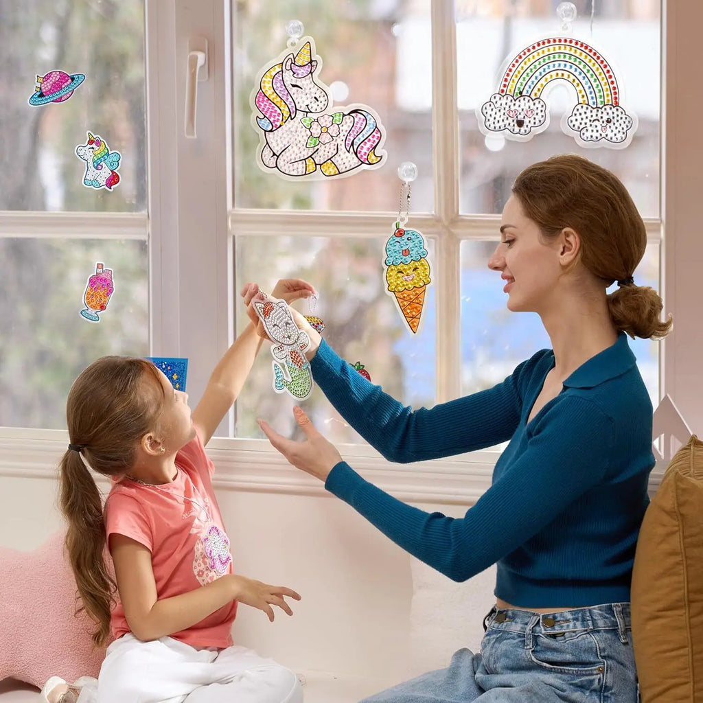 16 Projects Gem Painting Kits Diamond Gem  with 5D Gem for Girls Ages 6-12