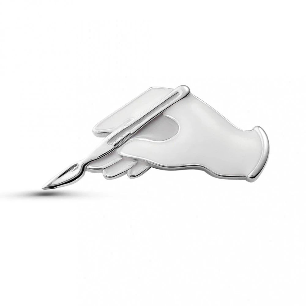 White Gloves with Scalpel Surgical Brooch Pins  Medical Jewelry for Surgeon Doctor Nurse