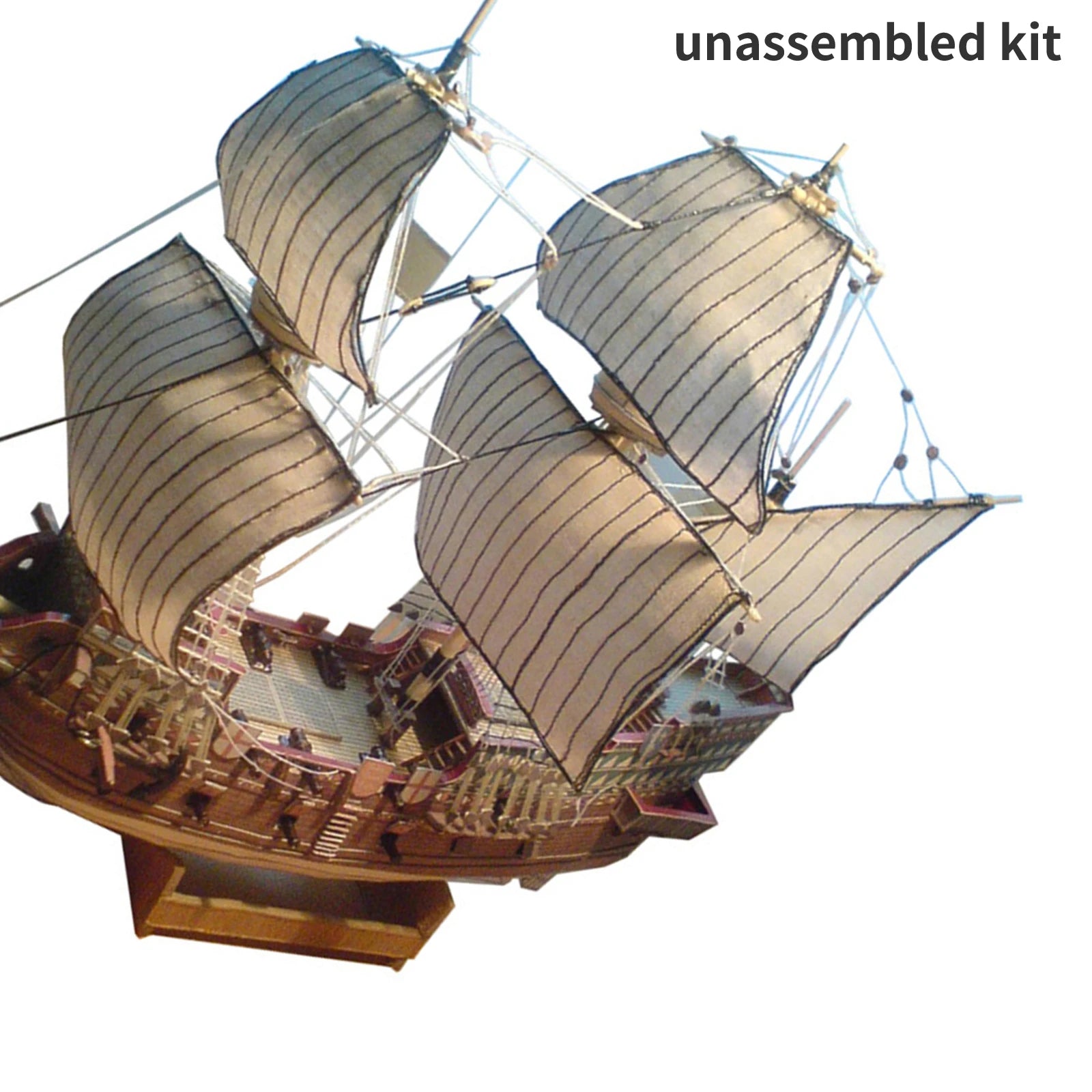 Paper boat model DIY battleship paper model sailboat model Unassembled Kit