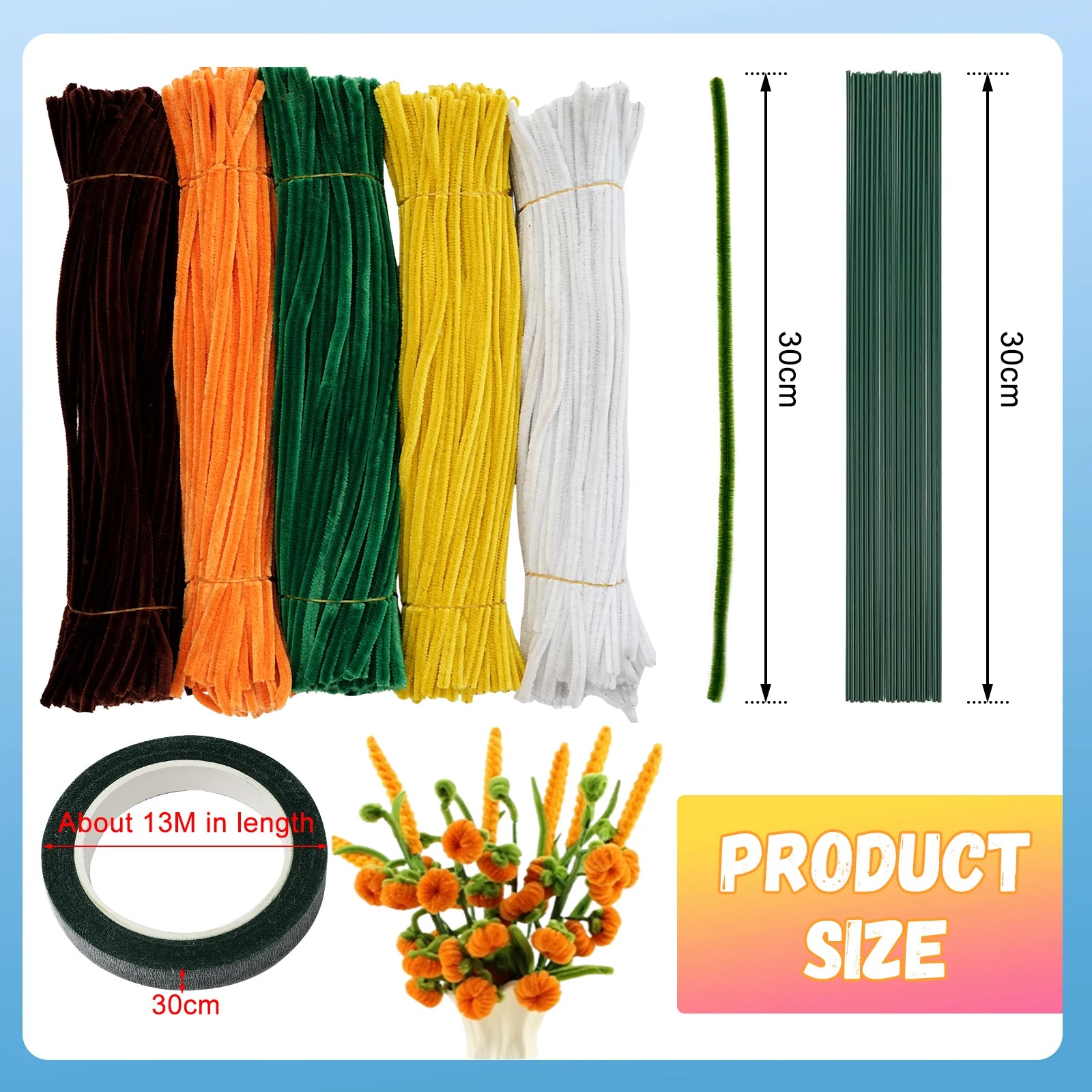 500pcs Pipe Cleaners Chenille Stems