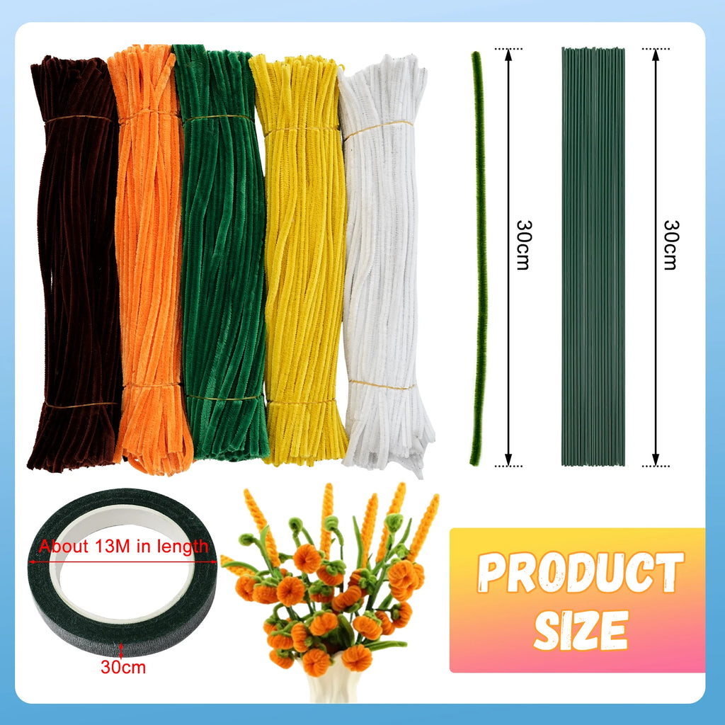 500pcs Pipe Cleaners Chenille Stems