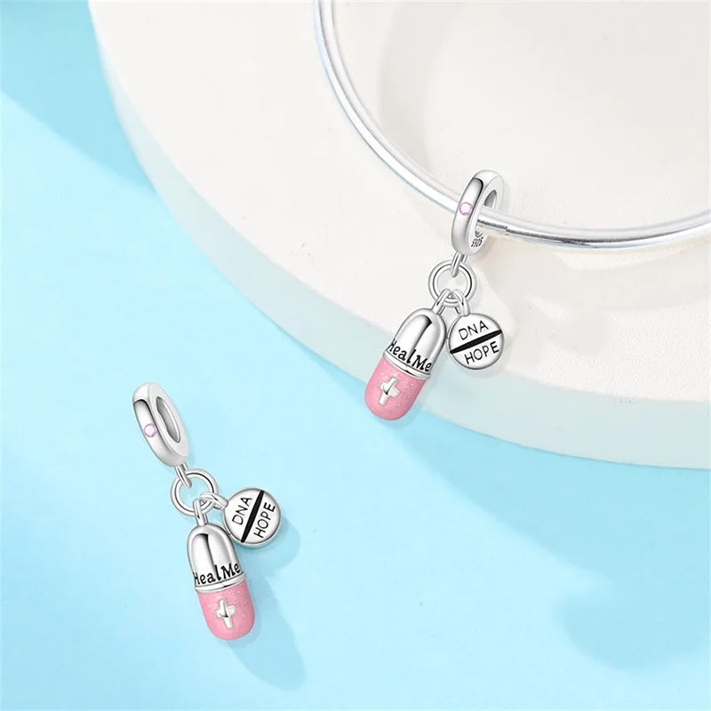 Original 925 Sterling Silver Charm Beads Medical Series