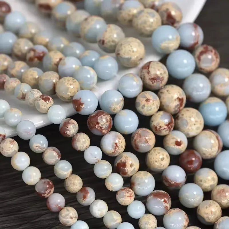 6/8/10mm Lava Jaspers Tiger Eye Natural Stone Round Loose Beads