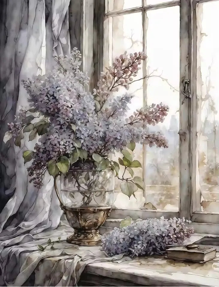 5D Diamond Painting Blossom Magnolia Blueberry Branch Flower Lemon Olive Art.