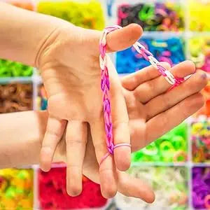 Colorful Loom Bracelet Making Kit with Storage Box DIY Art Craft Set with Charms Beads Christmas Gift