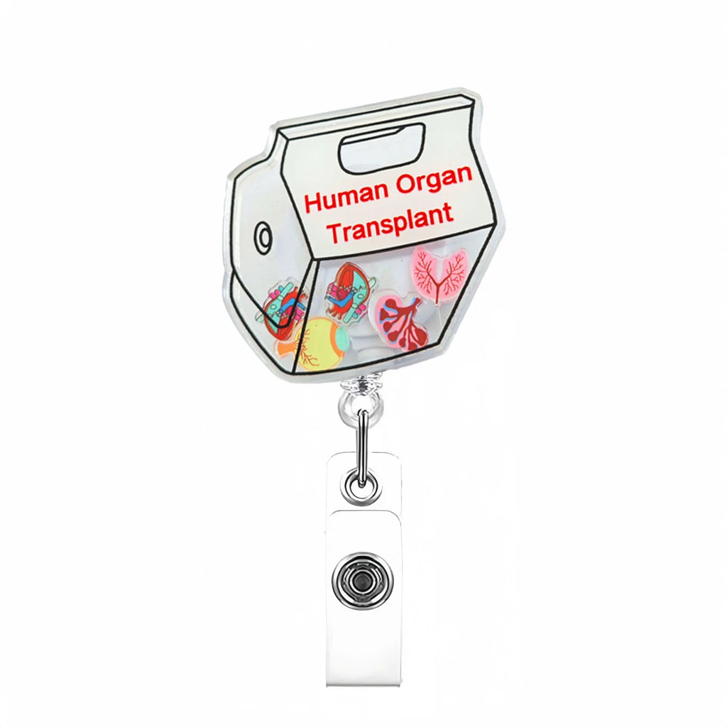 Cartoon Medical Supplies Badge Reel Funny Retractable ID Badge Clip with Rotating Alligator Clip for Nurse Gift