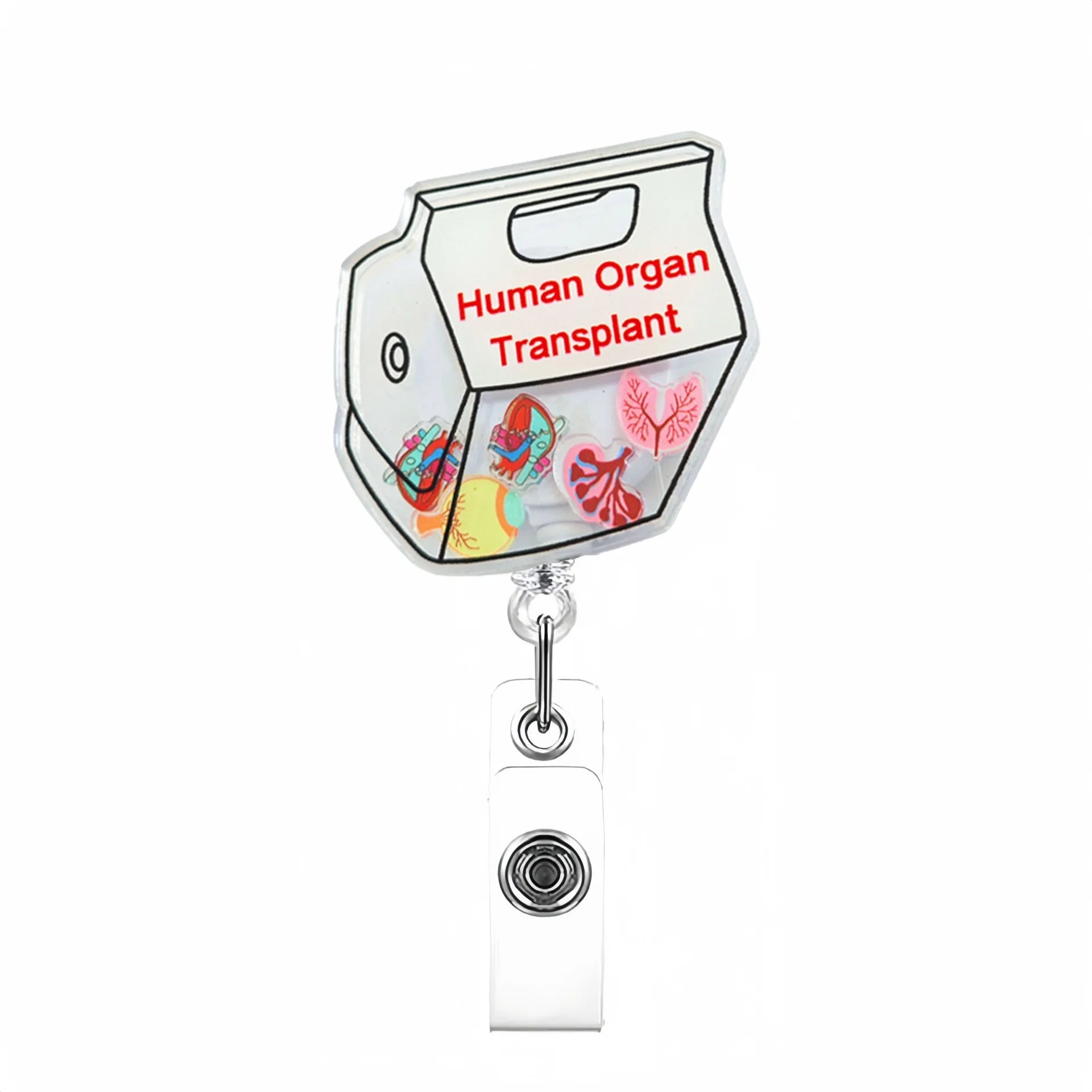 Cartoon Medical Supplies Badge Reel Funny Retractable ID Badge Clip with Rotating Alligator Clip for Nurse Gift