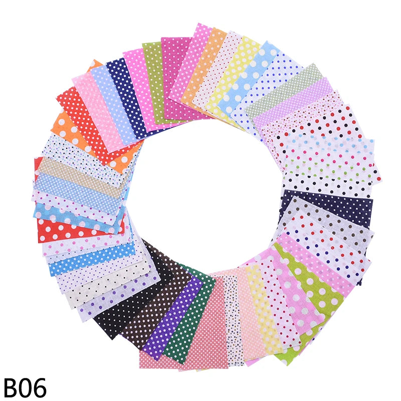 50Pcs 10x10cm Mixed Style Square Patchwork Cotton Fabric Cloth